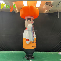 Mannequin publicitaire gonflable de chef Kebab Shop avec main qui agite, Sky Dancer gonflable