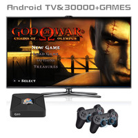Boîtier TV Android 2024, Prix de Gros Usine, Console Rétro 2 en 1, Système Double, Boîte TV de Jeu Intégrée avec Plus de 30000 Jeux
