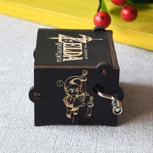 Новые товары, Высококачественная деревянная музыкальная шкатулка zelda с ручным приводом для отца - Product Image 3