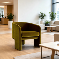 Fauteuil de loisirs de luxe nordique, canapé individuel design pour salon de beauté et réception commerciale