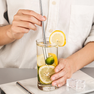 Paglia da <span class=keywords><strong>Cocktail</strong></span> pieghevole pieghevole in metallo approvata - Product Image 2
