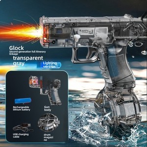 Pistolet à eau électrique lumineux et automatique en forme de souris, jouet d'été portable en plastique pour garçons - Product Image 6
