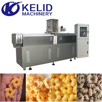 Ligne de production complète de snacks de maïs soufflé automatique, grande capacité, efficace, avec formes et saveurs personnalisées