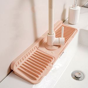 Vente en gros 17 pouces robinet de cuisine évier tapis anti-éclaboussures tapis de robinet en silicone évier coussin de vidange derrière le robinet tapis de séchage - Product Image 6