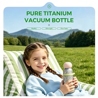 Bouteille isotherme légère en titane pur, anti-fuite, sans BPA, avec surface scintillante de qualité supérieure, pour voyage et sport
