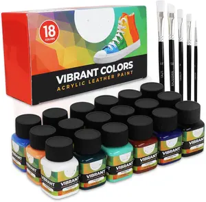 18 warna 1 Oz / 30ML setiap perbaikan besar Finisher untuk sepatu Sneakers Dompet jaket dinamis akrilik cat Kit