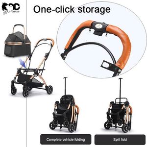 Échantillon gratuit : Poussette de voyage pliable multifonctionnelle 3 en 1 pour animaux de compagnie avec 4 roues - Product Image 2