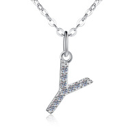 Collier pendentif flottant en moissanite ronde, plaqué rhodium, argent 925, chaîne délicate, à porter au quotidien