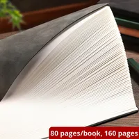 Cuaderno de Regalo con Cubierta de Cuero PU Suave A5, Libreta Simple para Oficina y Negocios, Diario de Cuero Grueso para Estudiantes