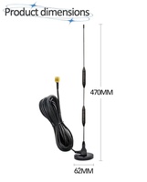 Antenne extérieure de routeur Gsm de 4G 3G 9dBi de bâti magnétique de véhicule omnidirectionnel externe de voiture