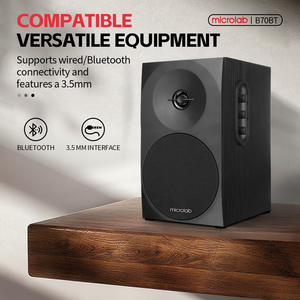 <span class=keywords><strong>Enceintes</strong></span> bibliothèque Microlab B70BT 2.0 canaux V5.3 20W, système audio bidirectionnel avec crossover, moniteur de studio pour PC, home cinéma, musique Hi-Fi - Product Image 6