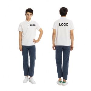 Polo promotionnel en polyester unisexe avec logo personnalisé, t-shirt publicitaire pour entreprise - Product Image 1