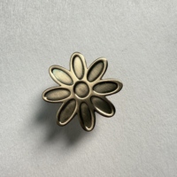 Bouton en alliage de zinc à trou unique, finition multicolore avec motif floral pour tiroirs de cuisine, bureaux, hôtels et espaces commerciaux