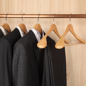 Zware Extra Brede Schouder Houten Pak Kleerhangers Voor Jas En Overjas - Product Image 2