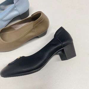 Da donna in pelle di mucca da 4cm con tacco grosso slip antiscivolo scarpe da lavoro professionali con fondo morbido per le signore dell'<span class=keywords><strong>hotel</strong></span> della compagnia aerea dell'ospedale - Product Image 4