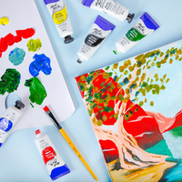 Ensemble de peinture acrylique satinée Mont Marte, 6 pièces x 50 ml, ensemble de peinture acrylique pour artistes