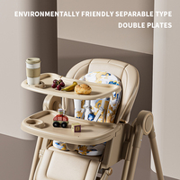 Chaise de salle à manger pliante multifonctionnelle deux-en-un au design moderne, chaise de repas pour bébé et enfant, idéale pour la croissance scolaire des enfants