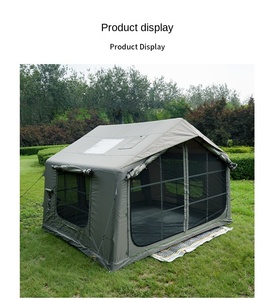 Tente de <span class=keywords><strong>camping</strong></span> gonflable 6/8 personnes, grande, simple couche, en PVC Oxford, portable, installation rapide, 2 portes, imperméable, espace de vie pour le <span class=keywords><strong>camping</strong></span> - Product Image 4