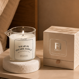 Bougie de massage à l'huile de soja artisanale FIVEFIRE à faible température pour thérapie par la chaleur douce, idéale pour manucure, pédicure et spa - Product Image 2