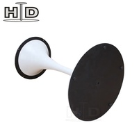 Base de table moderne en métal blanc et noir, style trompette/tulipe, en aluminium et acier, pour tables de salle à manger et mobilier d'extérieur, pieds de table en marbre