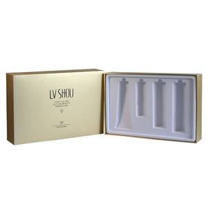 cajas de embalaje con bandeja de Blister paquete vacío reciclado blanco de lujo caja de papel para cosméticos - Product Image 3