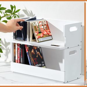 <b>Cd</b> Dvd Storage <b>Box</b> 2 Layer Flip Top Magnetic Closure Portable Home Use Multipurpose Organizer - Product Image 3