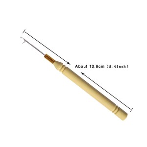 Aiguilles à boucles en bois à maintien robuste, outils <span class=keywords><strong>pour</strong></span> <span class=keywords><strong>perles</strong></span> en acier, micro-anneaux et maillons <span class=keywords><strong>pour</strong></span> tissage de cheveux et extensions de trame - Product Image 3