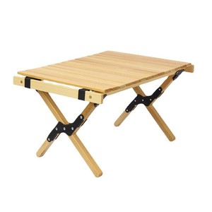 Wholesale Outdoor High Quality Solid Wood Egg Roll <b>Table</b> Wood <b>Table</b> Portable Camping <b>Folding</b> <b>Table</b> Set - Product Image 4