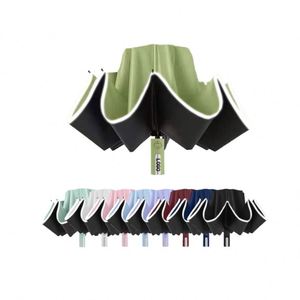 Automatic Led Light Custom Three Folding Reverse Uv Protection Rain Umbrella With Logo - Product Image 1