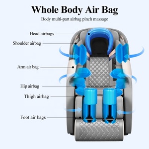 Fauteuil de <span class=keywords><strong>massage</strong></span> LEERCON Zero Gravity 4D SL Track, <span class=keywords><strong>massage</strong></span> complet du corps, shiatsu électrique avec chauffage, pression d'air, rouleaux pour les pieds, fauteuil inclinable en cuir - Product Image 2