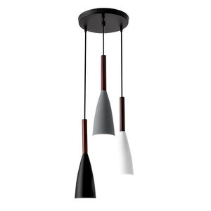Stile nordico moderno singolo <span class=keywords><strong>lampadario</strong></span> sala da pranzo a tre teste 3D stampato Logo/modello nero <span class=keywords><strong>grigio</strong></span> per illuminazione cucina isola - Product Image 5