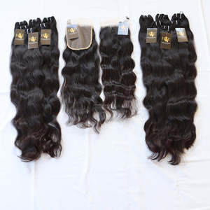 10a-extensiones de cabello humano virgen, mechones de pelo suelto y ondulado 100% sin procesar con cierre de encaje Frontal 13x4 y 4x4, extensiones de cabello humano sin procesar - Product Image 2