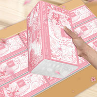 Boîte de mouchoirs en papier doux rose pour la maison, le bureau et l'hôtel