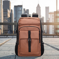 Sac à dos pliable et portable, élégant et durable, grande capacité 20-35L, léger 19 pouces, géométrique, décontracté, en nylon et polyester, pour ordinateur