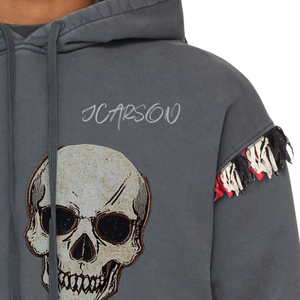 <span class=keywords><strong>Felpa</strong></span> da uomo personalizzata XL <span class=keywords><strong>con</strong></span> cappuccio in cotone 100% <span class=keywords><strong>felpa</strong></span> <span class=keywords><strong>con</strong></span> strass <span class=keywords><strong>con</strong></span> perline in tinta unita lavato a maglia per la stagione autunnale - Product Image 2