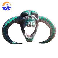 Chenghuang - Cabeza de Calavera Inflable de Tela Oxford Reforzada, Decoración de Halloween para Discotecas, Accesorio Unisex Hecho en China