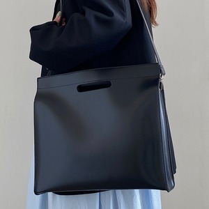 Bolso Tote de Mano Abierto con Forro de Poliéster PU para Mujer, Bolso Grande Bordado con Patrón Sólido, Impermeable, para Todas las Temporadas - Product Image 4