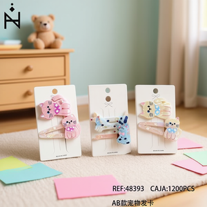 Pinzas para el pelo con diseño de animales, estilo Ab, paquete de 1200 piezas en caja, para niñas, diseño de animales adorables. - Product Image 3