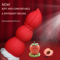 Dildo de Silicona Strawberry Tower para Mujeres, Diseño Apilado Único, Múltiples Tamaños, Silicona Líquida Segura para el Cuerpo, Juguete Sexual Femenino Novedoso