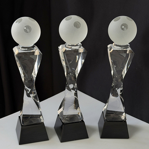 Trophée de <span class=keywords><strong>bowling</strong></span> en cristal personnalisé transparent, récompense sportive en cristal de <span class=keywords><strong>bowling</strong></span>, MH-N598 - Product Image 2