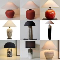 Lampe de bureau en céramique simple à prix de gros, décoration d'intérieur, éclairage de chevet pour salon, chambre à coucher, hôtel, lampe de table