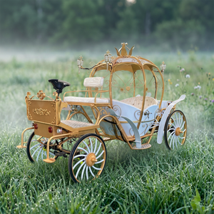 Chariot de transport spécial pour mariage, type citrouille électrique, élégant, style princesse Cendrillon, avec remorque royale pour chevaux, à vendre - Product Image 1