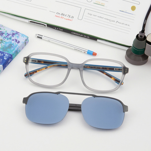 Nuovo Design UV400 Unisex da occhiali da sole con Clip magnetica su occhiali con Clip per occhiali polarizzati con <span class=keywords><strong>montatura</strong></span> in acetato - Product Image 5