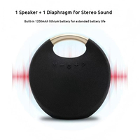 Mini-enceinte portable sans fil en tissu avec subwoofer 5W, basses puissantes, autonomie de 5 à 10 heures, contrôle par application, idéale pour les voyages et comme cadeau