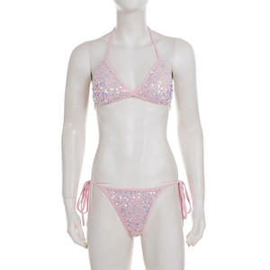 Pailletten Sexy Bikinis Damen Badeanzüge Zweiteilige Bademode Strand Schwimmbekleidung Badeanzüge - Product Image 4