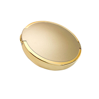 Boîtier vide pour fond de teint Air Cushion en plastique PVA recyclable noir et or transparent 15g, forme unique, avec miroir, pour emballage cosmétique