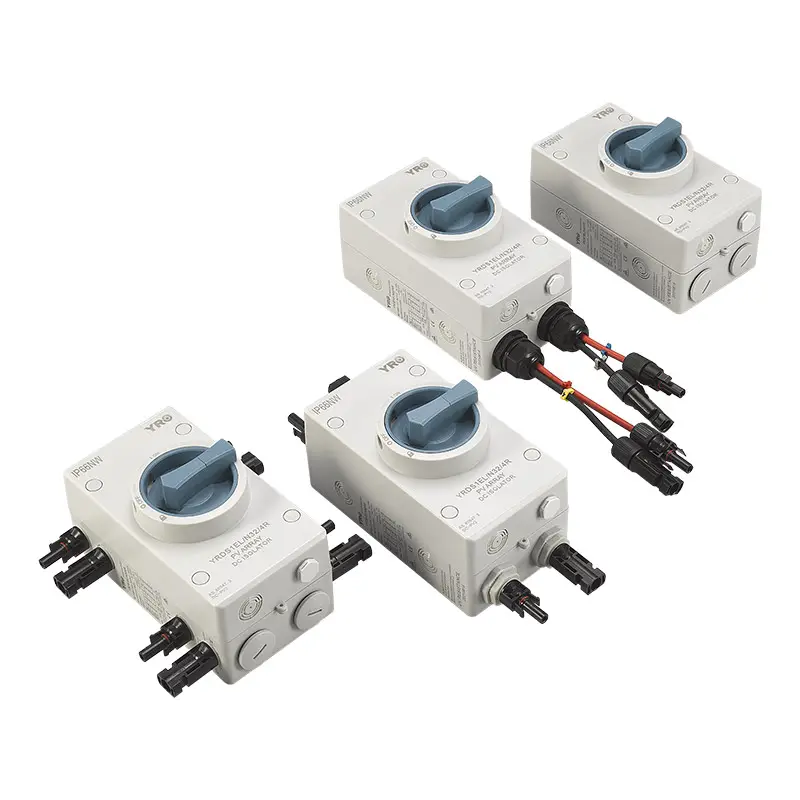 high voltage 4 pole 1000V ip66 pv price YRO brand rotary waterproof isolator switch