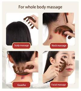 Luma özel toptan en doğal yeşil Sandal derisi tarak kafa masaj Sandal ahşap saç tarağı kadınlar için - Product Image 4