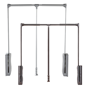 Support de levage en alliage d'aluminium pour garde-robe <span class=keywords><strong>Silence</strong></span> Buffer Rail Pull Closet Rod Vestiaire Cintres Lifting Pull-Down Rod - Product Image 1