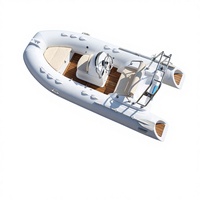 Bateau pneumatique RIB Hypalon PVC en fibre de verre haute vitesse 12,8 pieds RIB390 avec équipement sportif